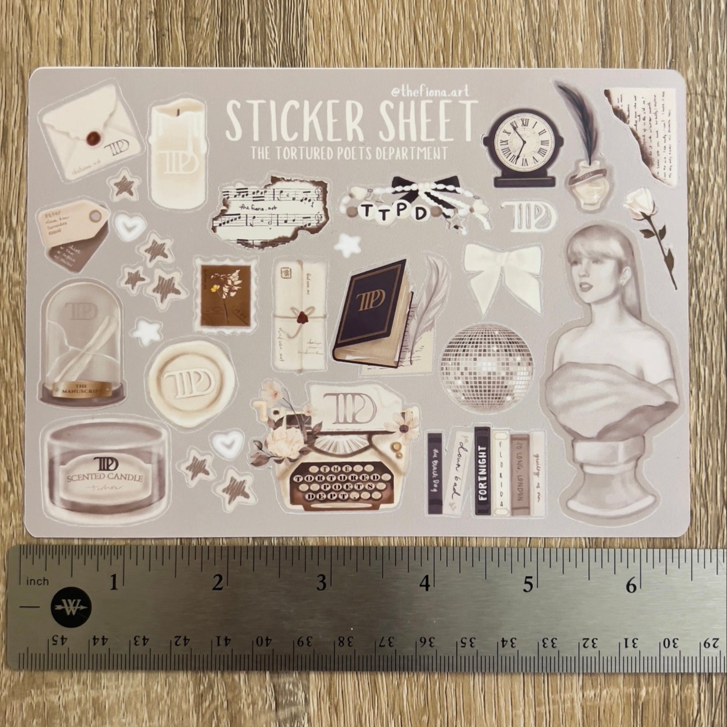 TTPD Fandom journaling sticker sheet (2-pack)